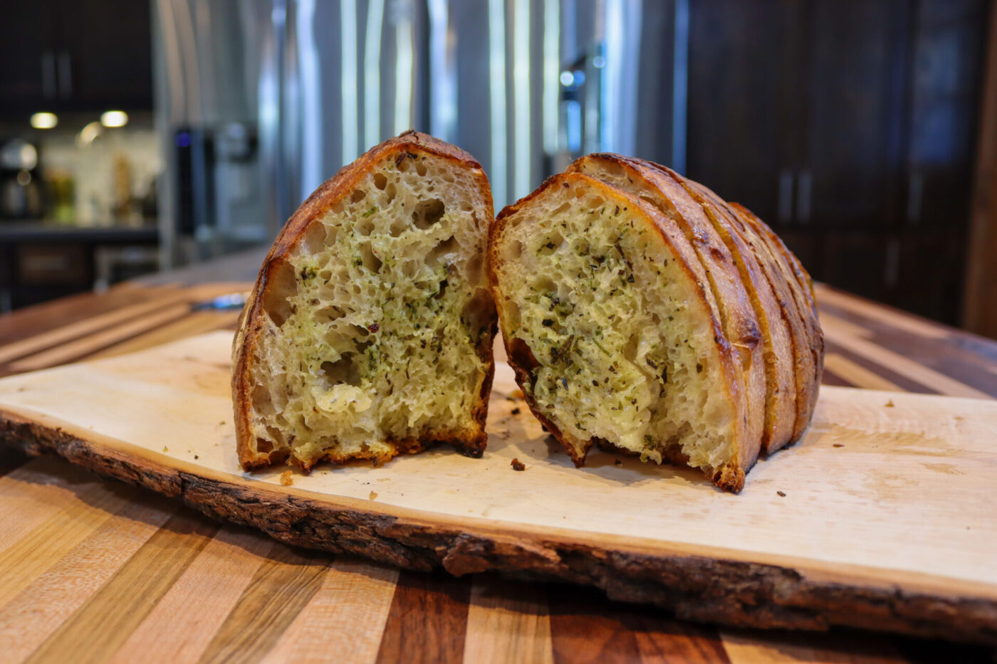 Twice-baked Herb Bread