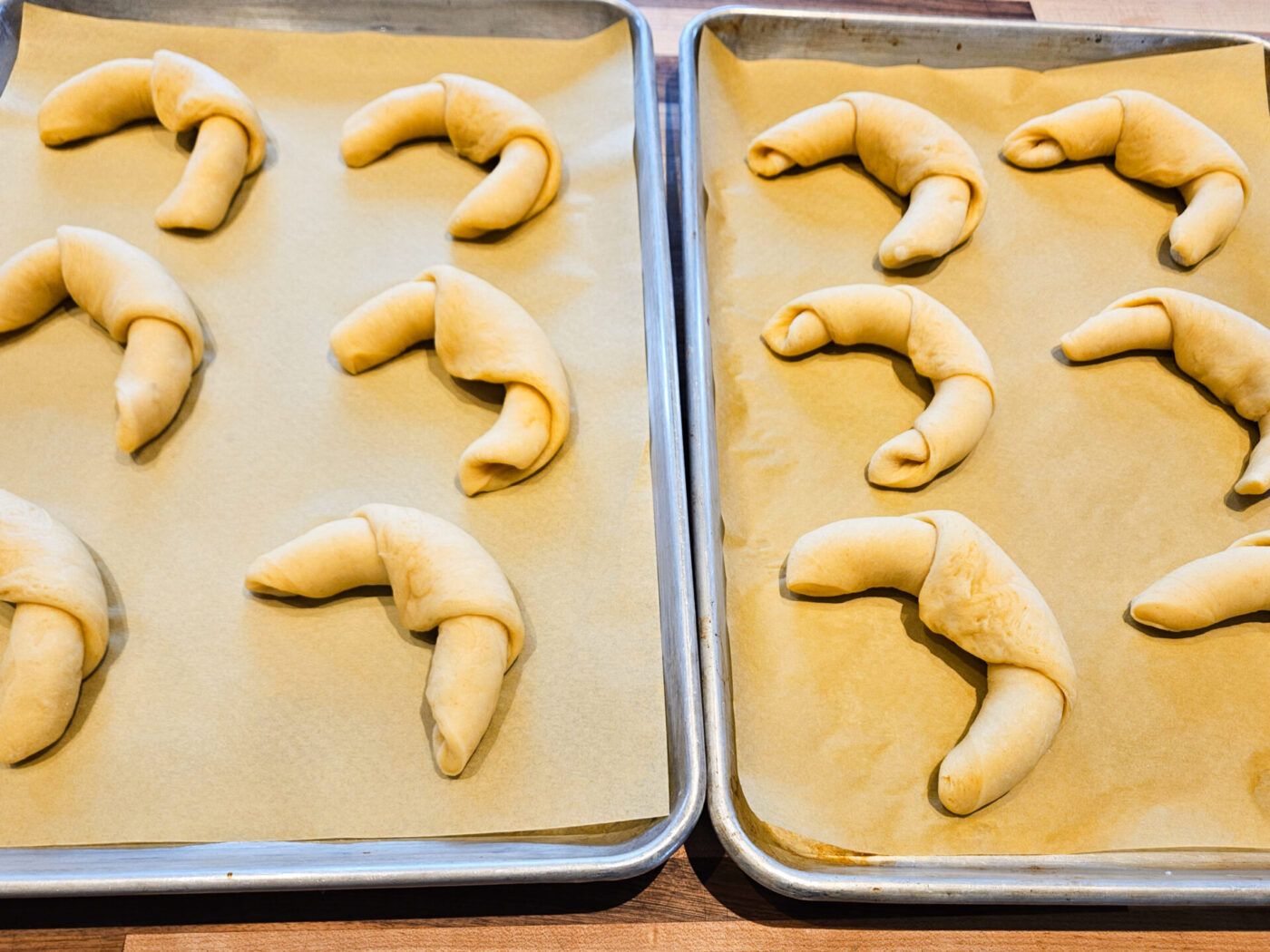 Loupáčky Czech Poppy Seed Crescents - Proofing