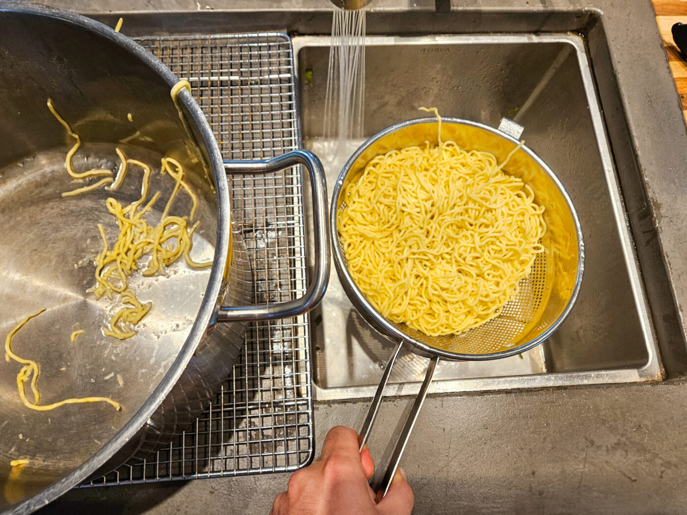 Fettuccine Alfredo with Chicken - Pasta preparation