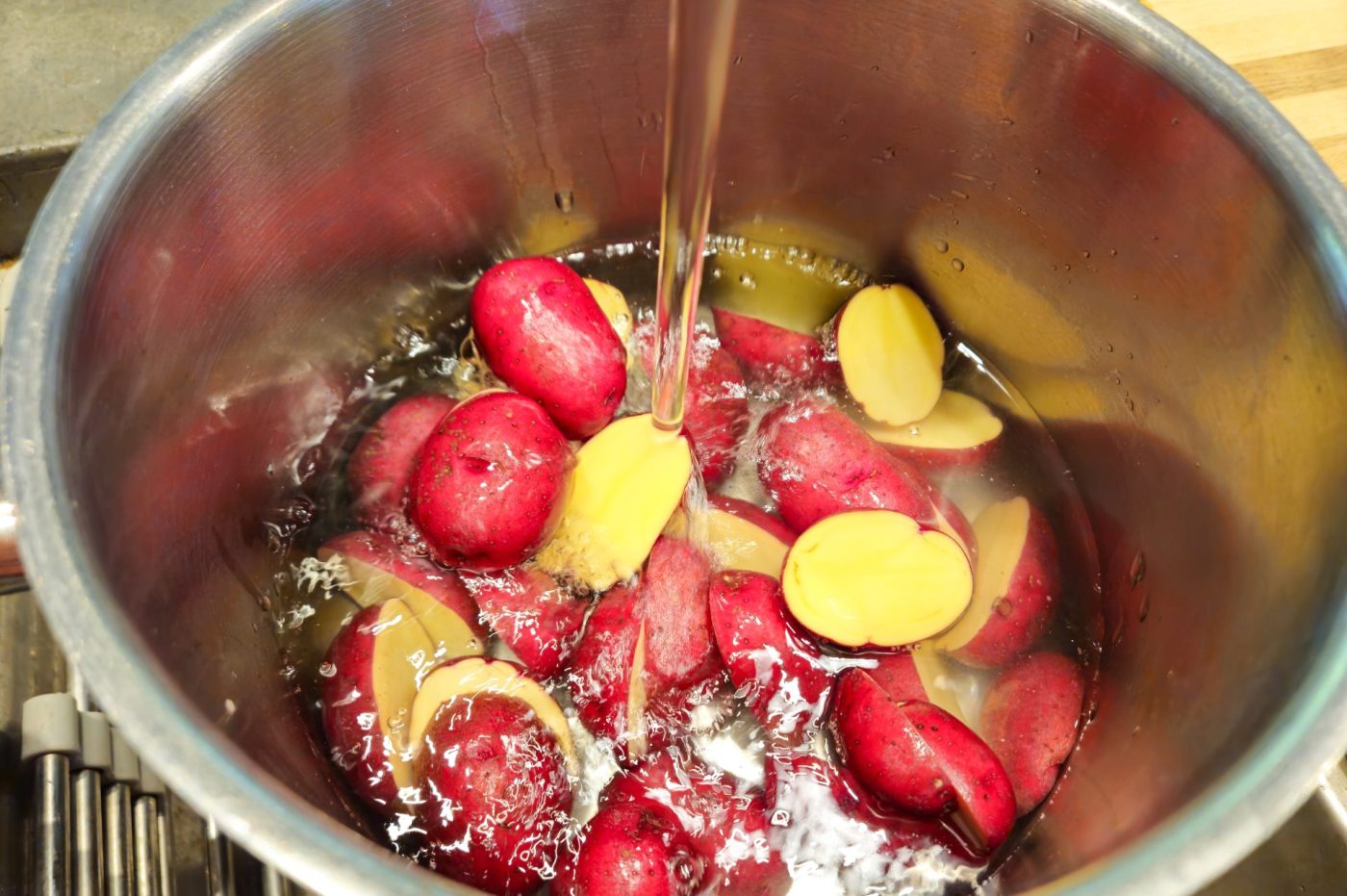 Baby Red Potatoes with Butter - Potato Preparation