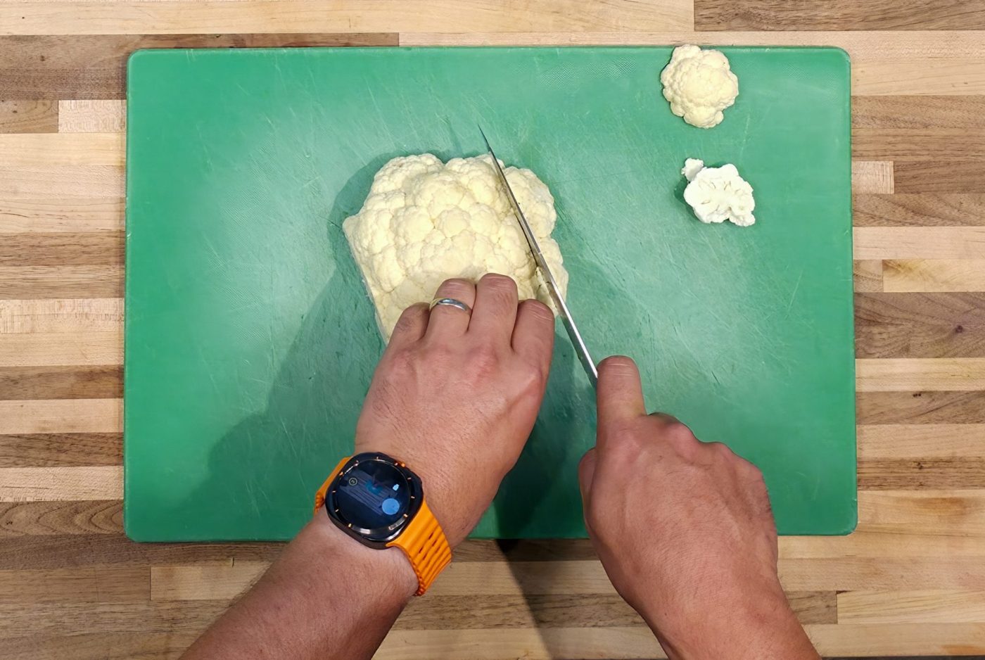Buffalo Cauliflower Steak - Cauliflower Preparation