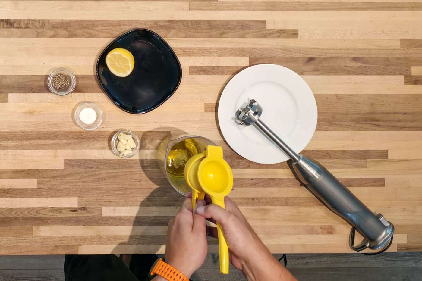 Lemon and Garlic Chicken - Marinade Preparation