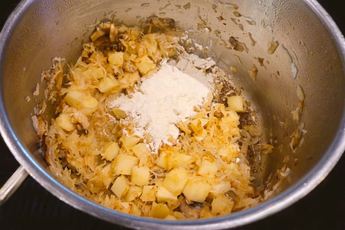 Valašská Kyselica Soup - Sauté the Base of the Soup