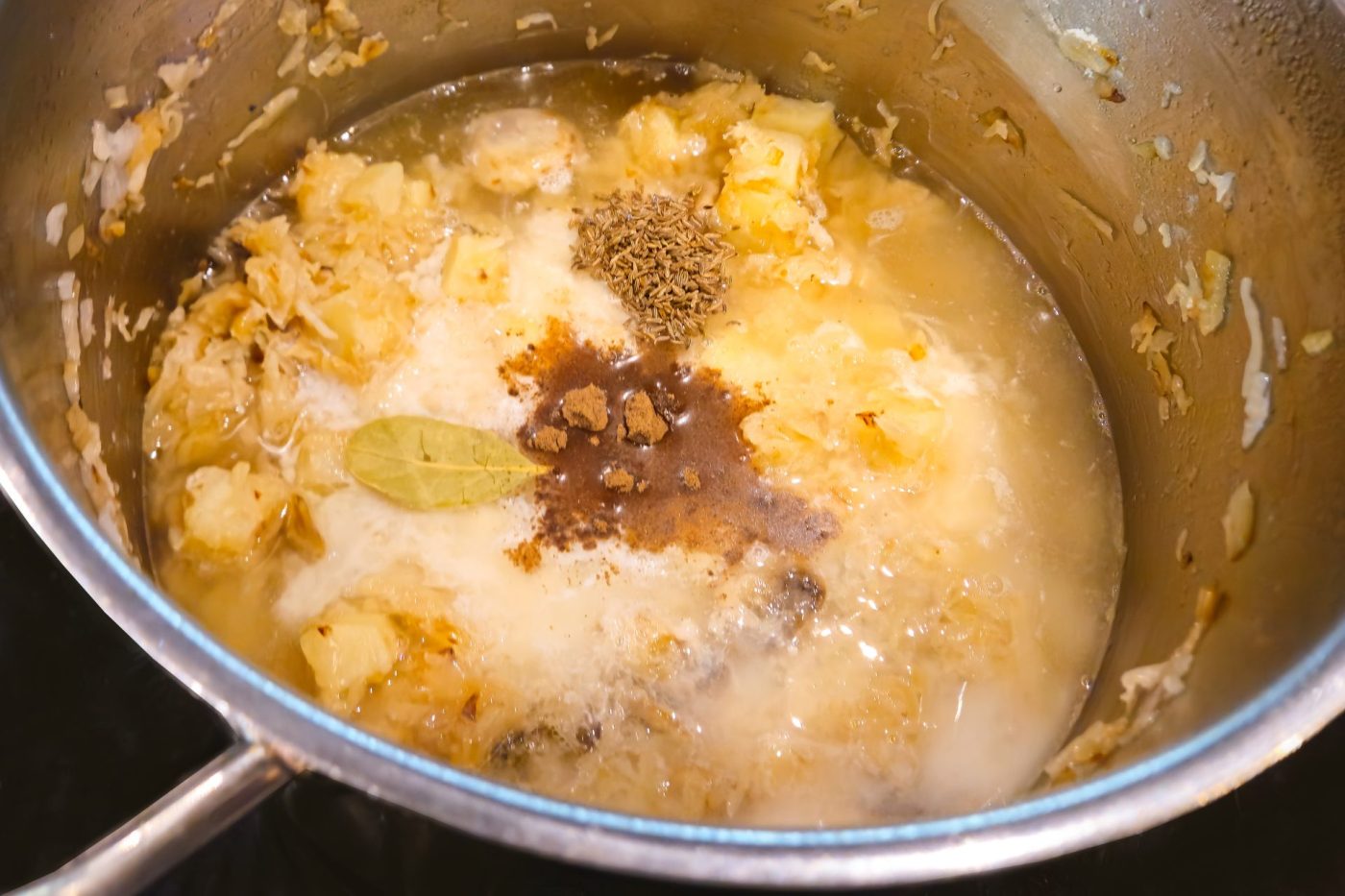 Valašská Kyselica Soup - Simmering